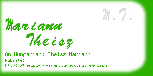 mariann theisz business card